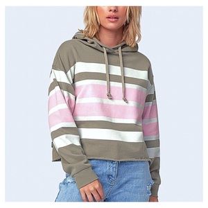 RVCA Hoodie Women’s Striped Hoodie Size M